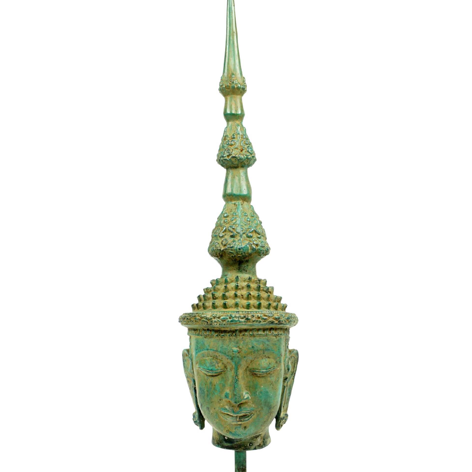 Dekofigur Buddha Kopf antikstyle auf Sockel