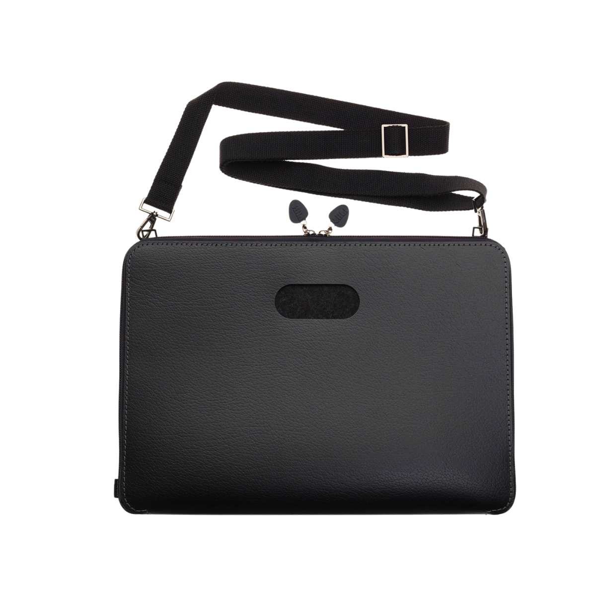 Laptop Tasche 13 Zoll TORRObag schwarz Leder Filz